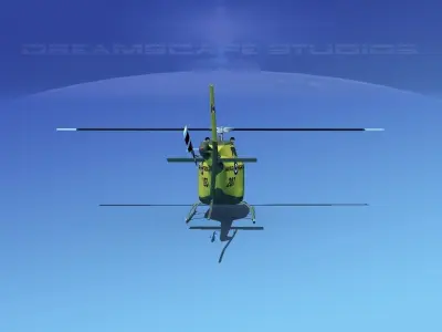 Bell OH-58B Canadian Army 2 3D model