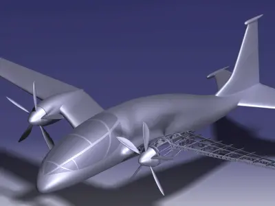 3D MODEL OF BAYRAKTAR AKINCI UCAV DRONE STRUCTURE 3D model