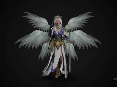Seraphim Low-poly 3D model