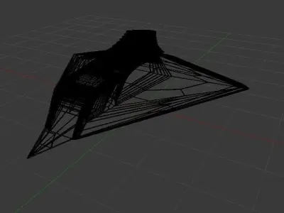 Spaceship  Low-poly 3D model