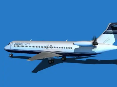 Boeing 7X7-1 Jet Fan V102 3D model