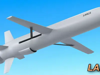 Polish Lanca cruise missile Free 3D model