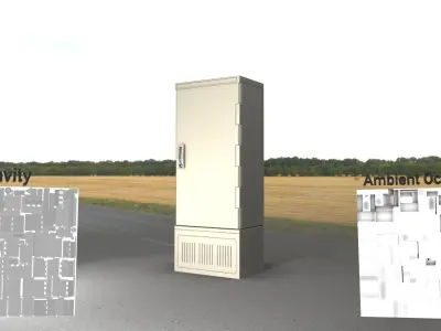 Electrical Distribution Cabinet 83 Low-poly 3D model