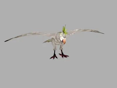 Parrot Low Polygon Art Bird Animal Low-poly 3D model