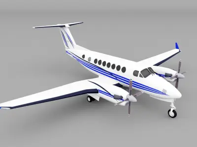Beechcraft B300 Low-poly 3D model