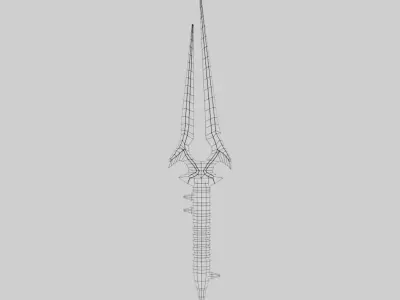 Stylized Fantasy Twin Blade Dagger Game-Ready Low Poly 3D Mode Low-poly 3D model