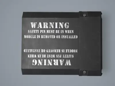  Aircraft M130 Flares Dispenser Low-poly 3D model