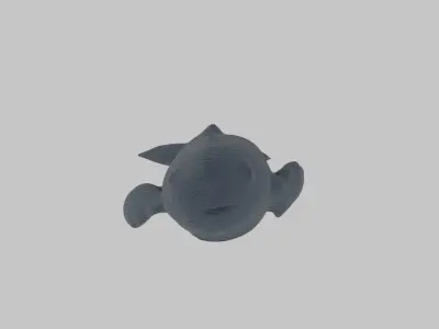 Whale - Scan Of A Clay Whale  Low-poly 3D model