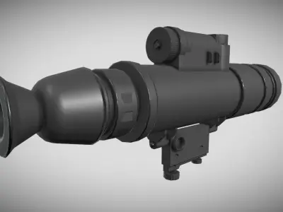 AN PVS 2 starlight scope - Low Poly - Game Ready Low-poly 3D model