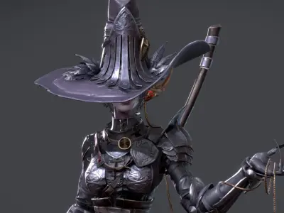 The Huntress  Game Ready Character Low-poly 3D model