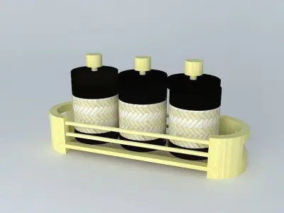 BAMBOO CONTAINER 1 Free 3D model