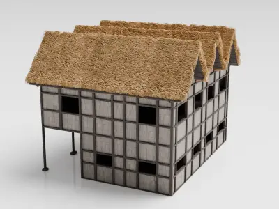 Medieval Tavern Low-poly 3D model