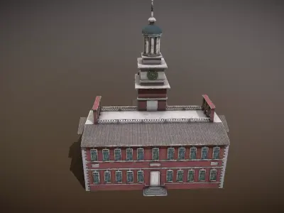 Independence Hall Low-poly 3D model