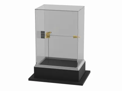 Exhibit of Multifunctional Satellite with Solar Panels 3D model