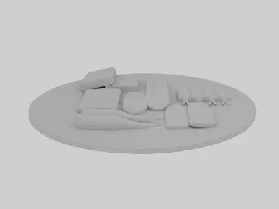Sashimi sushi 3D model