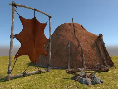 Neolithic House 3D model 3D model