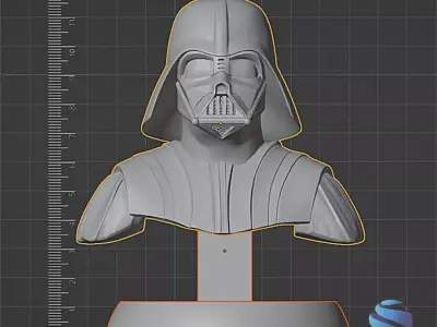 Darth Vader Bust - Star Wars Fan Art Pre-supported STL  3D print model