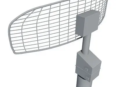 Radar 5 metal pole with mesh 3D model