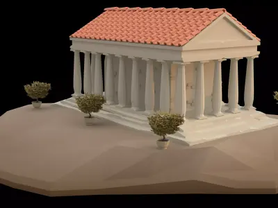 Roman temple Free 3D model