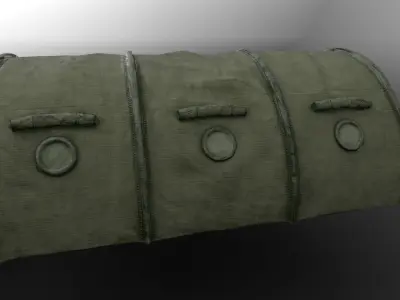 Military Camp - Low Poly - Game Ready Low-poly 3D model