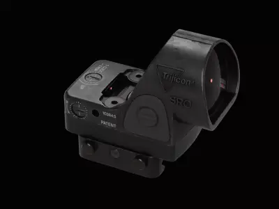 Trijicon SRO and 45 Degree Mount Low-poly 3D model