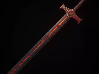 Magma sword Free 3D model