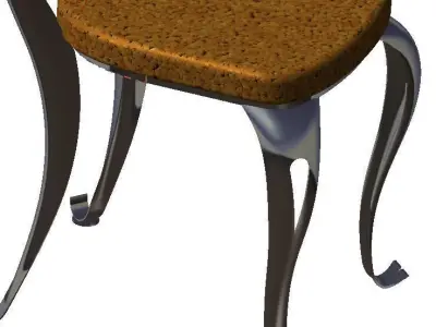 Medieval Transilvanian forged metal seat of Dracula 3D model