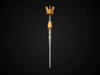 Stylized Rohan Sword - Crown Guard - Game Ready 3D model
