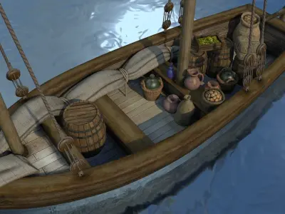 Sailboat with a commodity 3D model