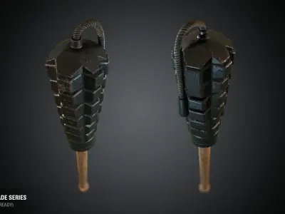 Baldari Grenade - WWI Grenade Series Game Ready Low-poly 3D model