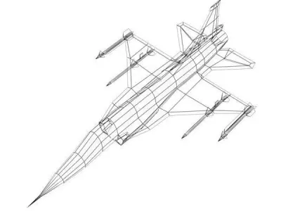 Chengdu JF-17 plane Low-poly 3D model
