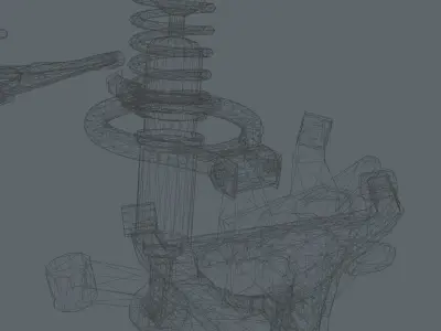 Wisefab V2 Suspension Low-poly 3D model