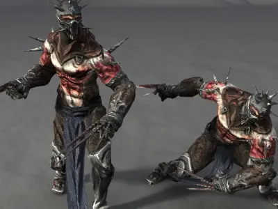 Underworld Warrior Low-poly 3D model