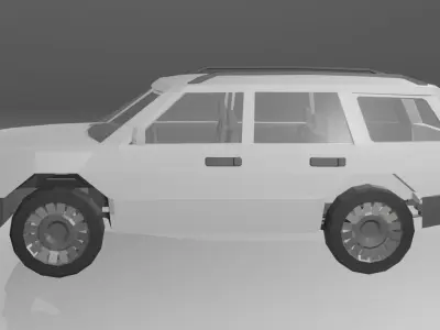 Low Poly Old SUV Free low-poly 3D model