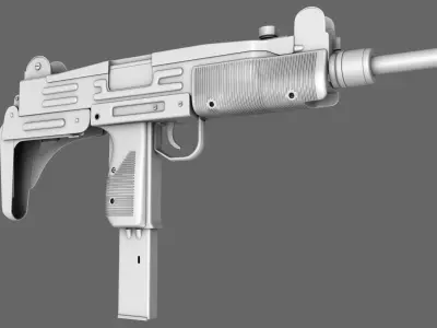 SMG UZI Machine Gun 3D model