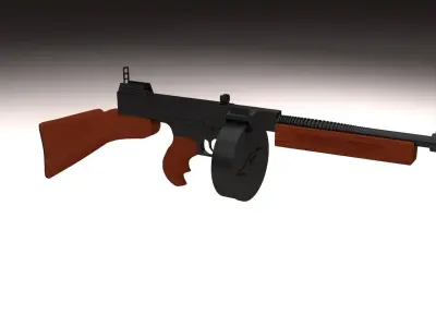 Thompson 1928 Submachine gun 3D model