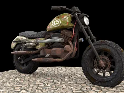 War Bike Punch 3D model