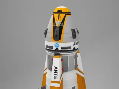 3D Spaceship Low-poly 3D model purchase