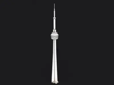 Toronto CN Tower Low-poly 3D model