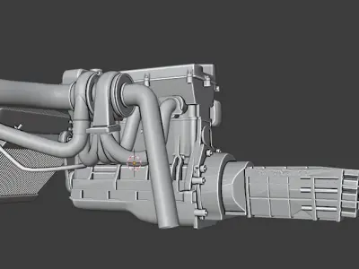 SR20-DET machine with fan Free 3D model