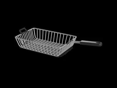 Grilling and BBQ utensils Grill Basket 3D model