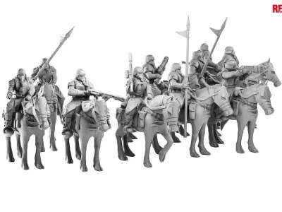 Death squad Cavalry of Imperial force 3D print model