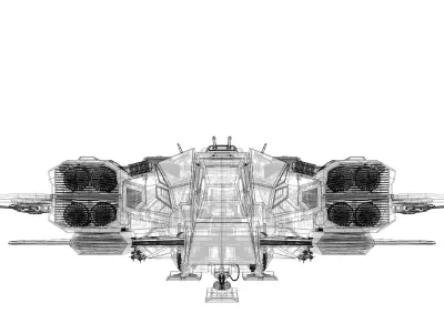 Dropship spaceship 3D model