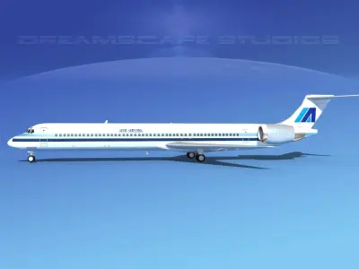 McDonnell Douglas MD83 Air Aruba 3D model