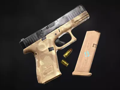 Glock 19 Gen5 Low-poly 3D model