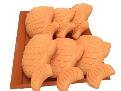 Taiyaki Japanese Cake Street Food 3D Low-poly 3D model