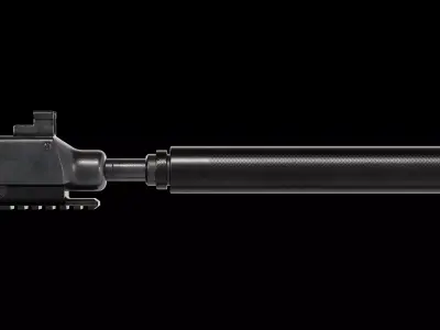 Skorpion vz68 submachine gun Low-poly 3D model