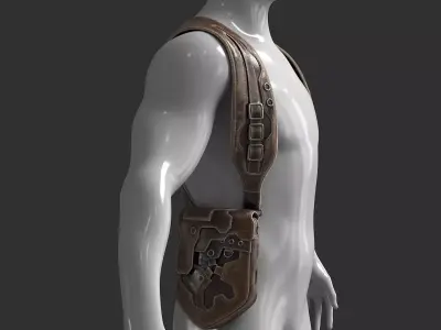 Holster Bag Low-poly 3D model