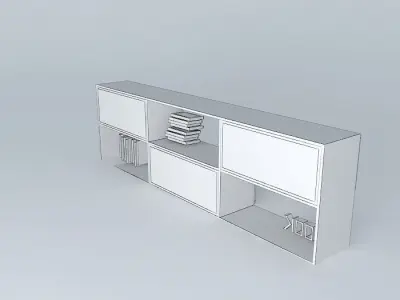 Niche bookshelf Free 3D model