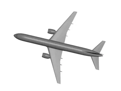 boeing-757 passenger jet flying in sky 3D model